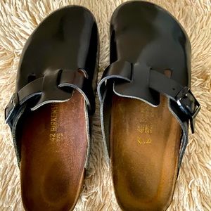 Birkenstock Black Leather Mule